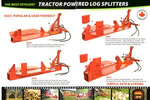 Tractor powered log splitters brochure